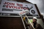 Bez unveils Reality Party billboard in Salford 